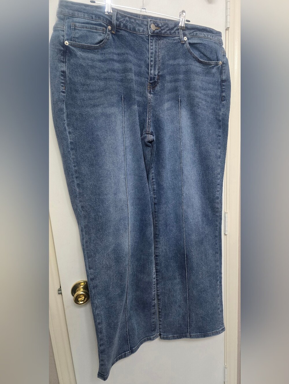 S79 Indigo Thread Women's Dark Blue Jeans Classic Panel Front